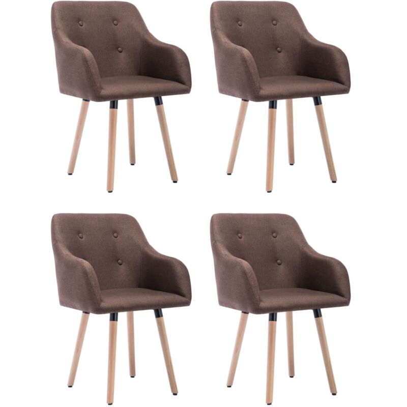 

vidaXL Sillas de Comedor Tela 4 Unidades Gris Taupe - Gris Topo