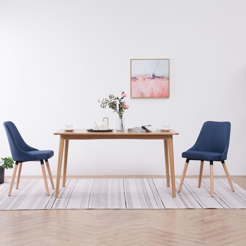 

Sillas de comedor 2 unidades tela azul