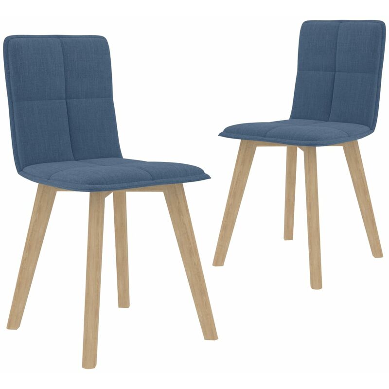 

Sillas de comedor 2 unidades tela azul