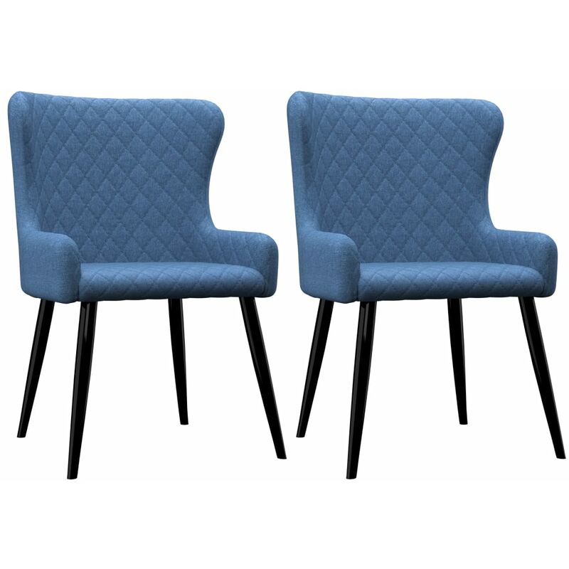 

Sillas de comedor 2 unidades tela azul - Azul