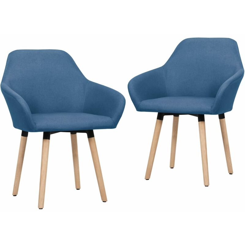 

Sillas de comedor 2 unidades tela azul - Azul