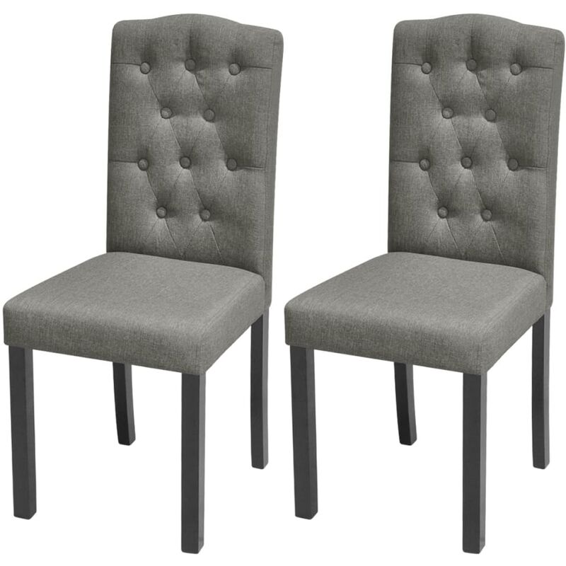 

Sillas de comedor 2 unidades tela gris claro - Gris
