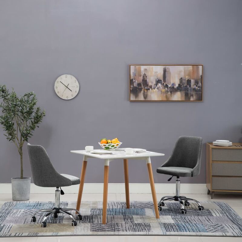 

Youthup - Sillas de comedor 2 unidades tela gris claro - Gris