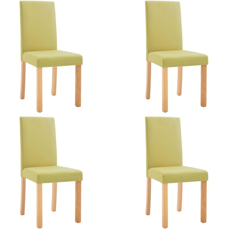 

vidaXL Sillas de Comedor de Tela 4 Unidades Verde - Verde