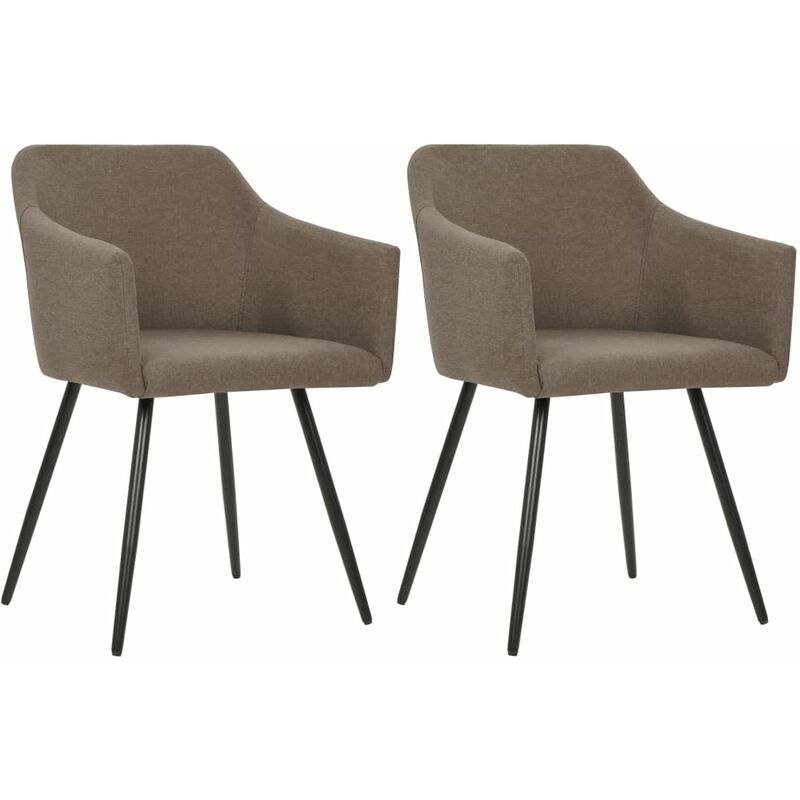 

Sillas de comedor 2 unidades tela gris taupe