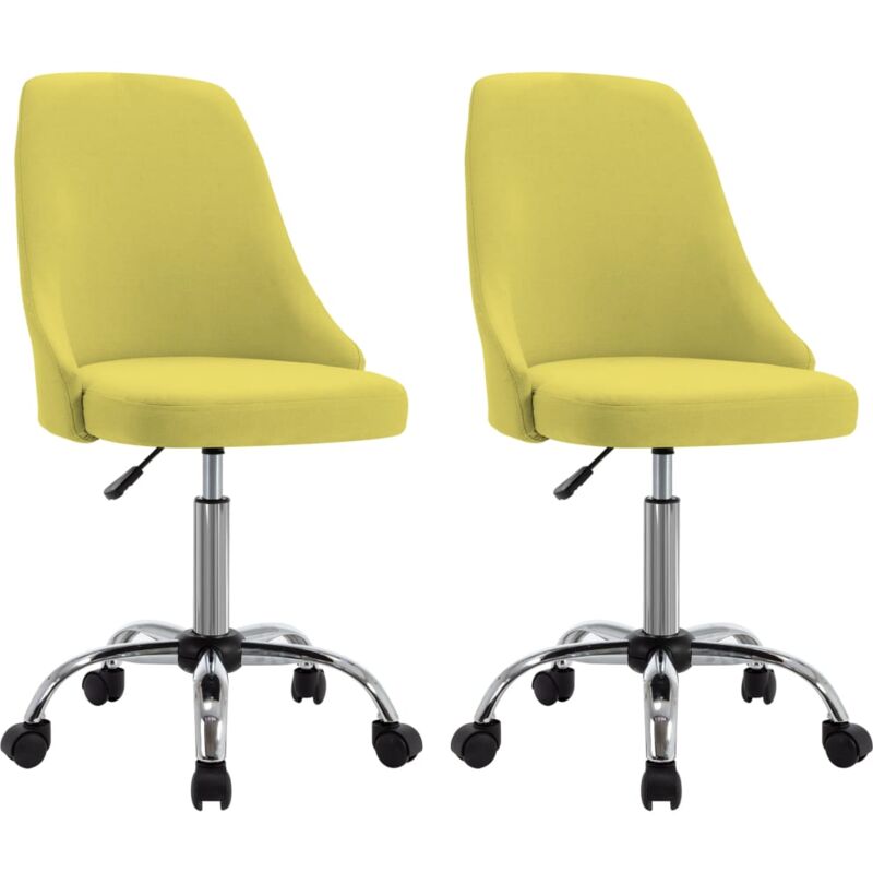 

vidaXL Sillas de Comedor 2 Unidades Tela Amarillas - Amarillo
