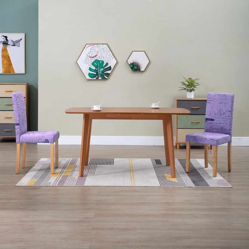 

Sillas de comedor 2 unidades tela moradas