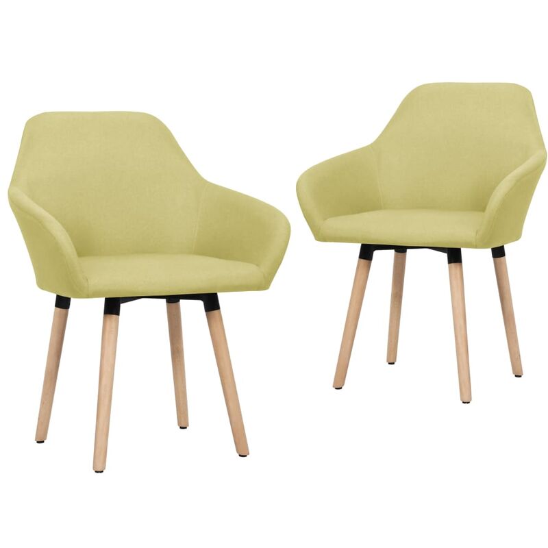 

Sillas de comedor 2 unidades tela verde