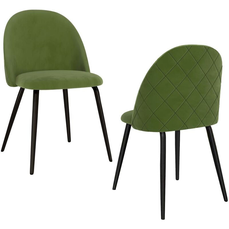 

Sillas de comedor 2 unidades tela verde