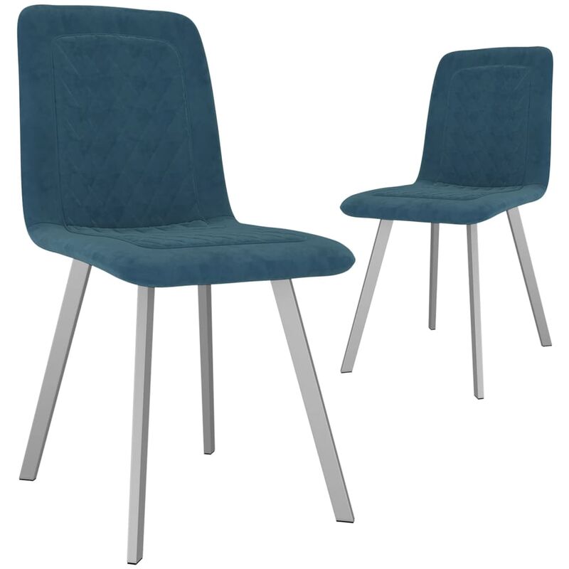 

Sillas de comedor 2 unidades terciopelo azul - Azul