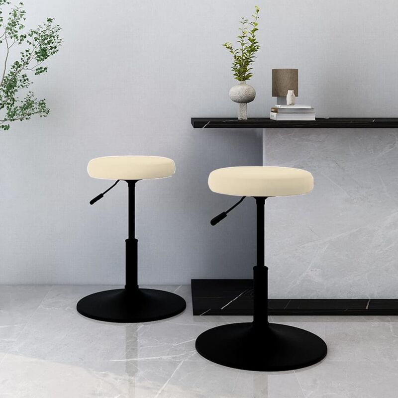 

Sillas de comedor 2 unidades terciopelo crema