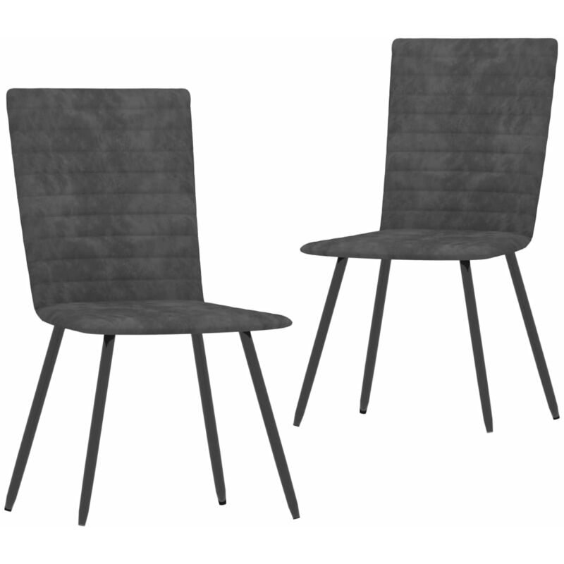 

Sillas de comedor 2 unidades terciopelo gris