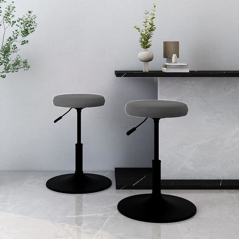 

Sillas de comedor 2 unidades terciopelo gris oscuro