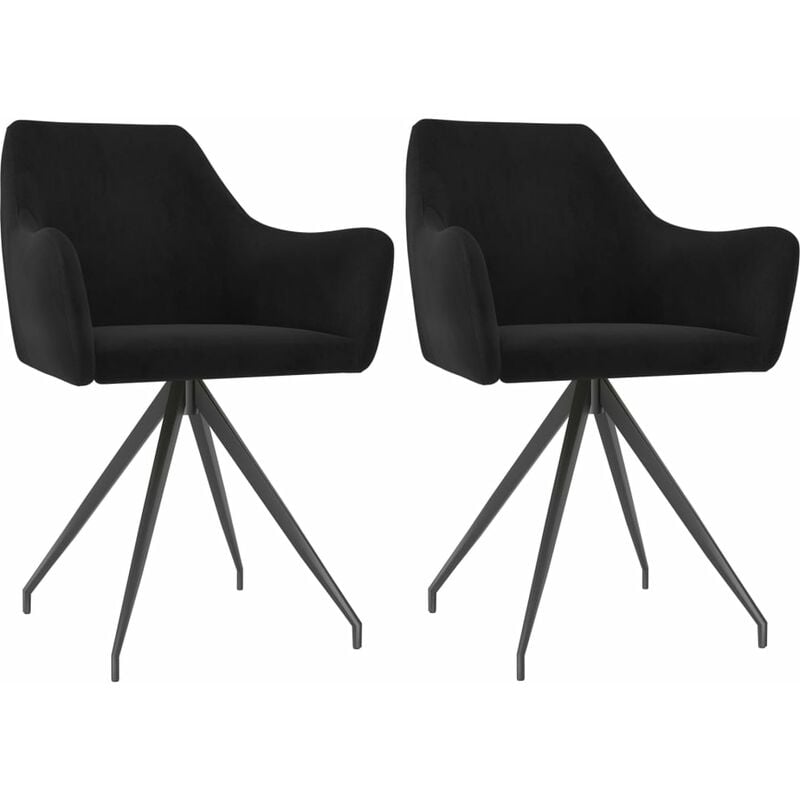 

Sillas de comedor 2 unidades terciopelo negro