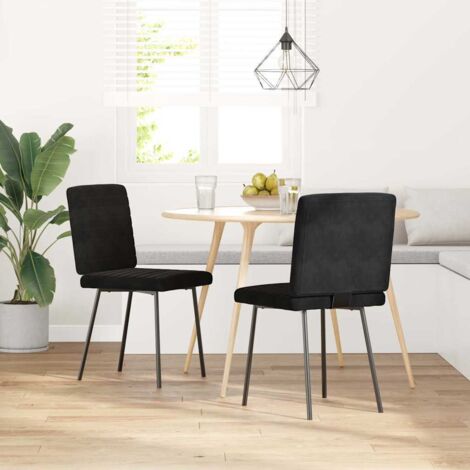 Sillas de comedor 2 unidades terciopelo negro vidaXL