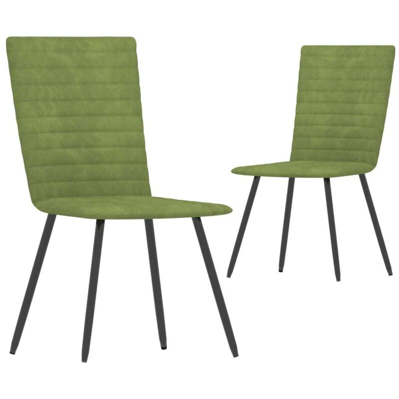 

vidaXL Sillas de Comedor Terciopelo 2 Unidades Verde - Verde