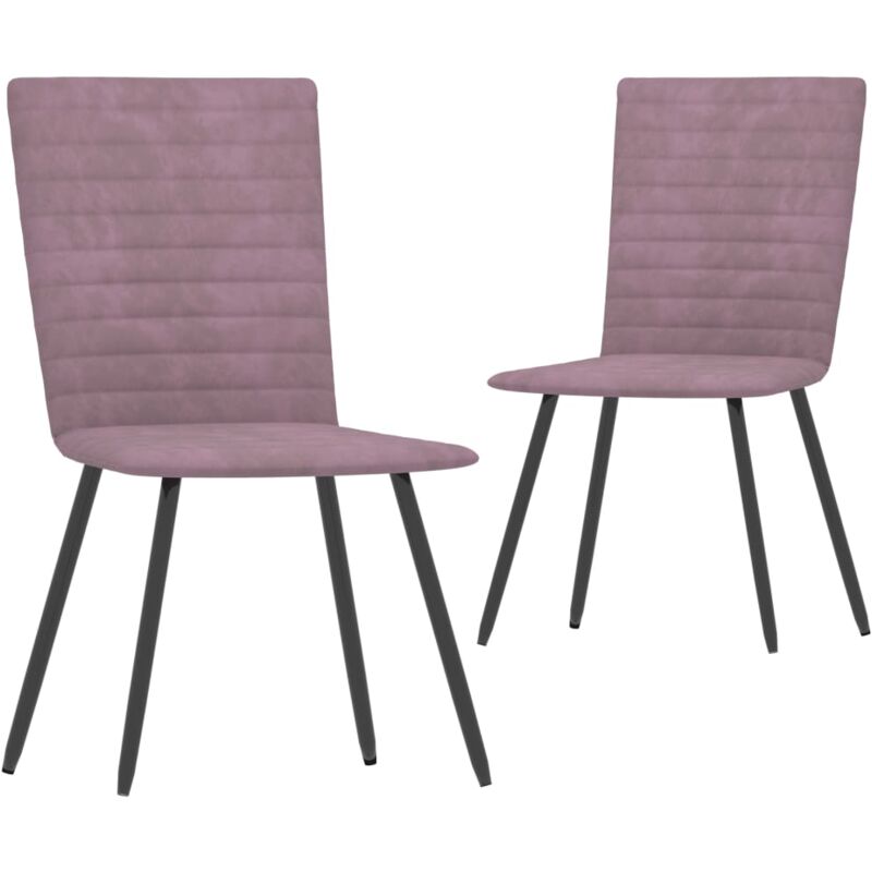 

vidaXL Sillas de Comedor Terciopelo 2 Unidades Rosa - Rosa