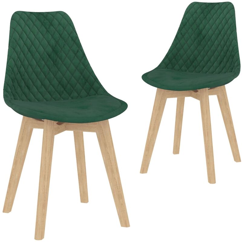 

Sillas de comedor 2 unidades terciopelo verde oscuro