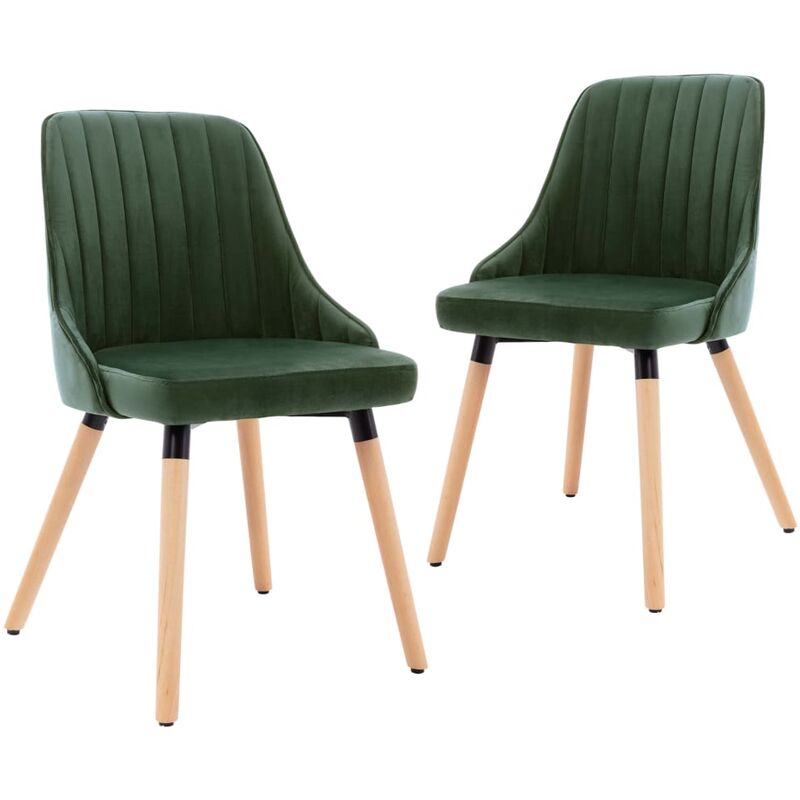 

Sillas de comedor 2 unidades terciopelo verde oscuro