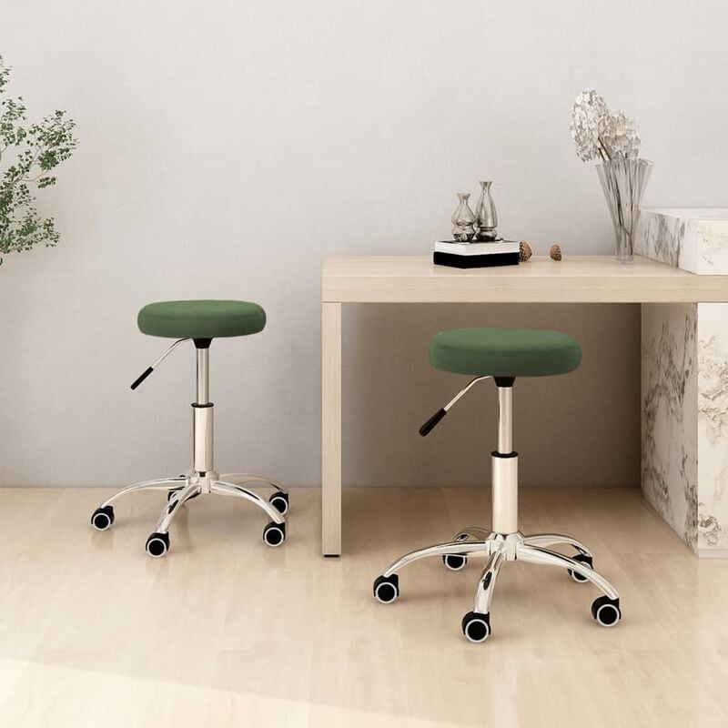 

Sillas de comedor 2 unidades terciopelo verde oscuro