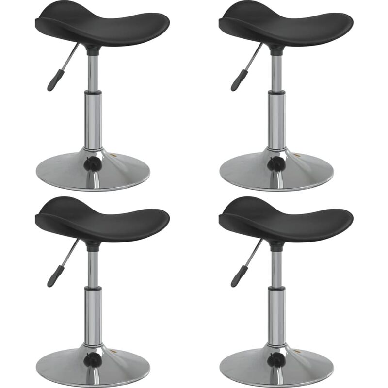 

Sillas de comedor 4 uds acero cromado y cuero artificial negro