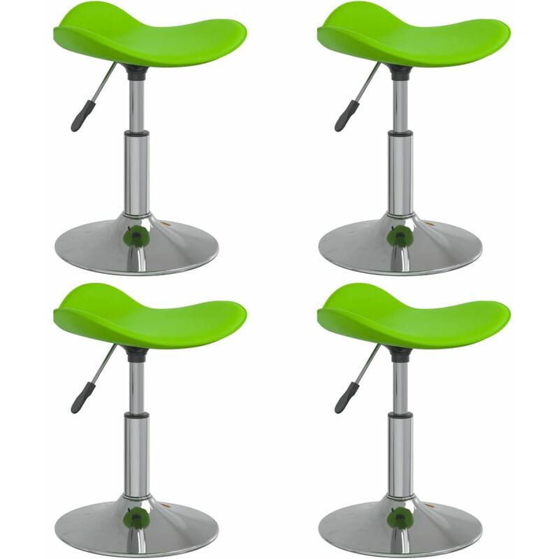 

Sillas de comedor 4 uds acero cromado y cuero artificial verde