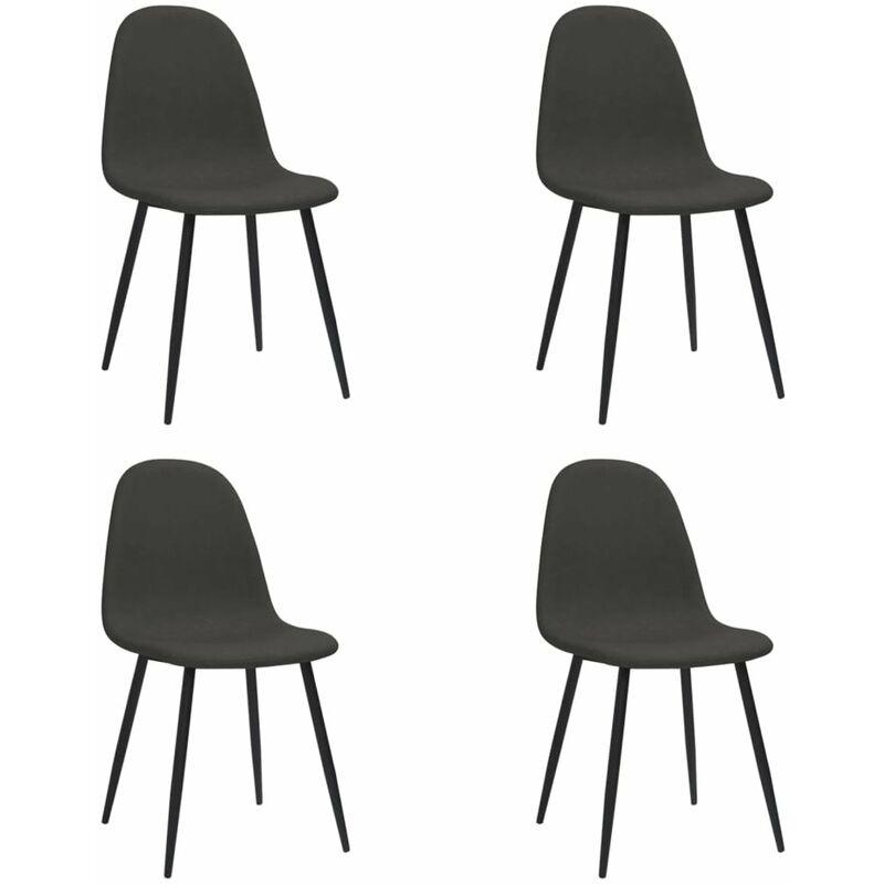

Happyshopping - Sillas de comedor 4 uds cuero sintetico negro 45x54,5x87 cm
