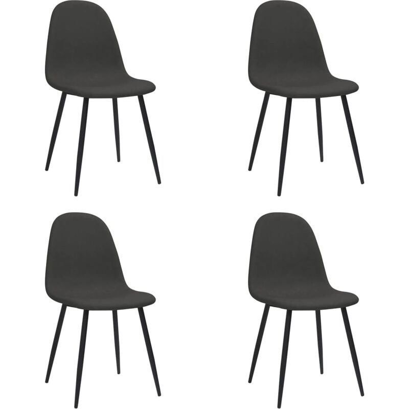 

Sillas de comedor 4 uds cuero sintético negro 45x54,5x87 cm