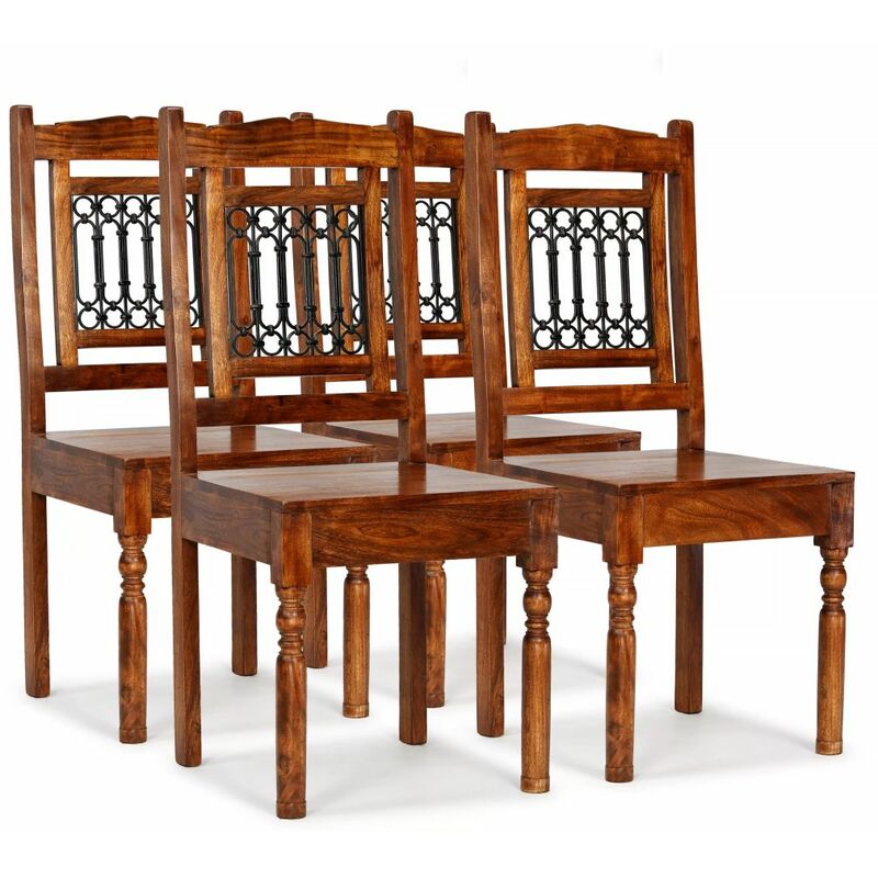 

Sillas de comedor 4 uds madera maciza acabado sheesham clasico