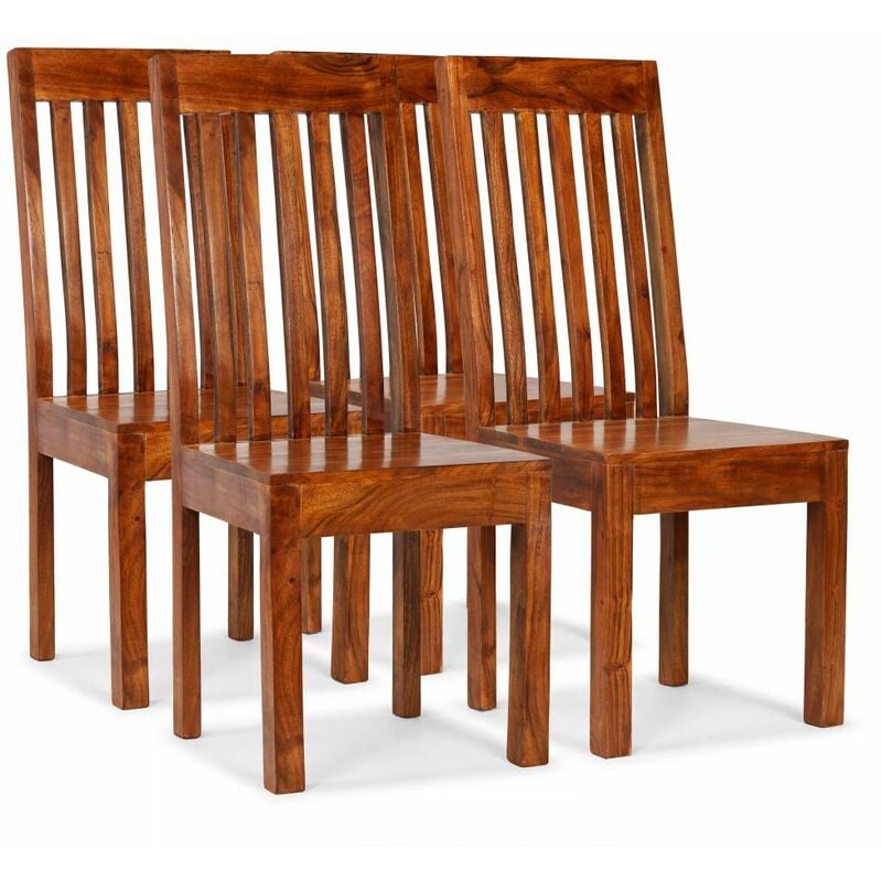 

Sillas de comedor 4 uds madera maciza acabado sheesham moderno