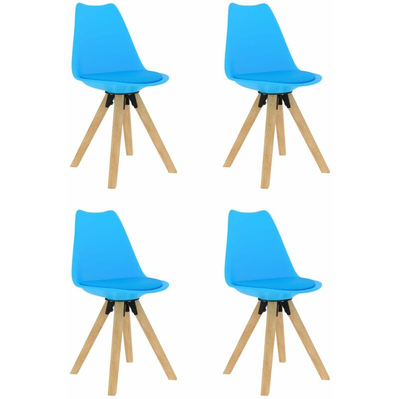 

Sillas de comedor 4 unidades azul