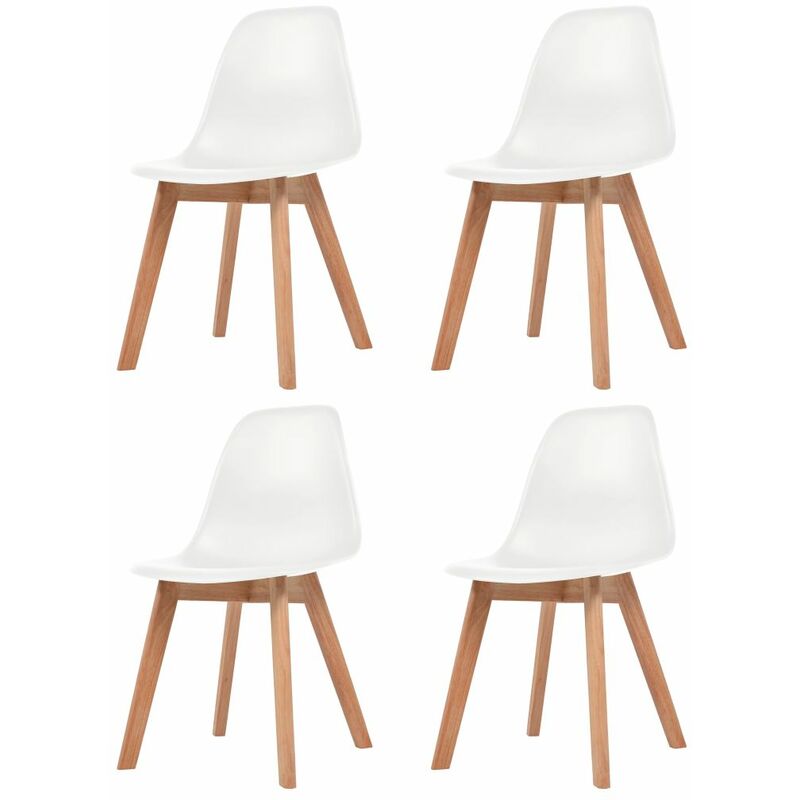 

BHD - Sillas de comedor 4 unidades blancas