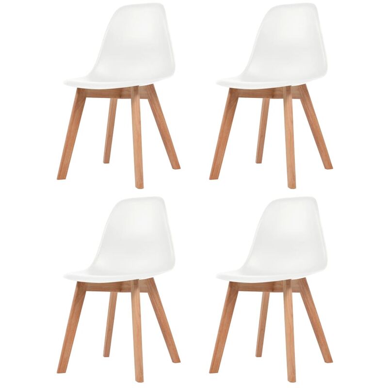 

Sillas de comedor 4 unidades blancas - Blanco