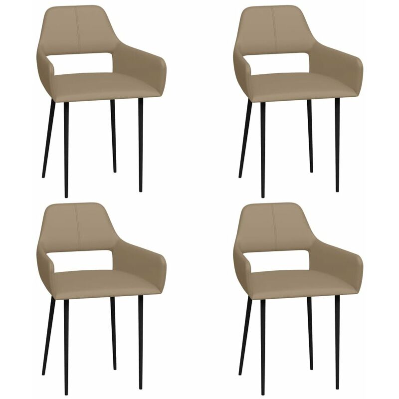 

Happyshopping - Sillas de comedor 4 unidades cuero sintetico color capuchino