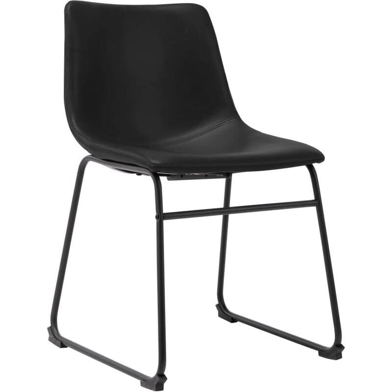 

Silla de Comedor Cuero Sintético Negra - Negro - Vidaxl