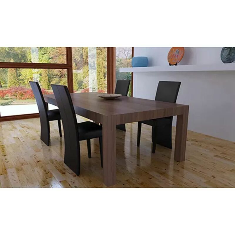 

Sillas de comedor 4 unidades cuero sintetico marron oscuro