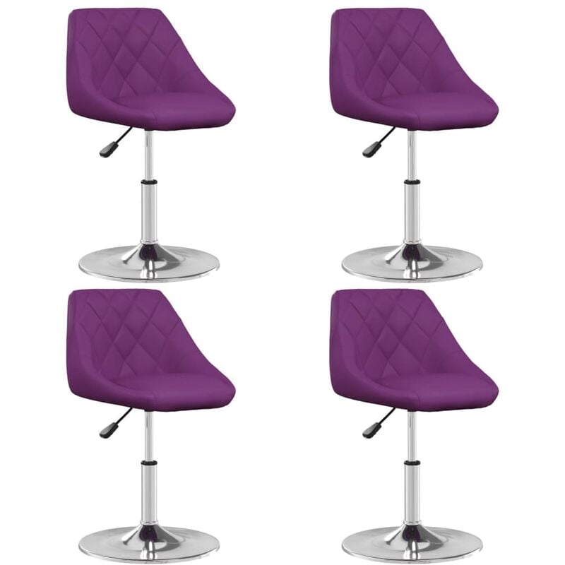 

Sillas de comedor 4 unidades cuero sintético morado