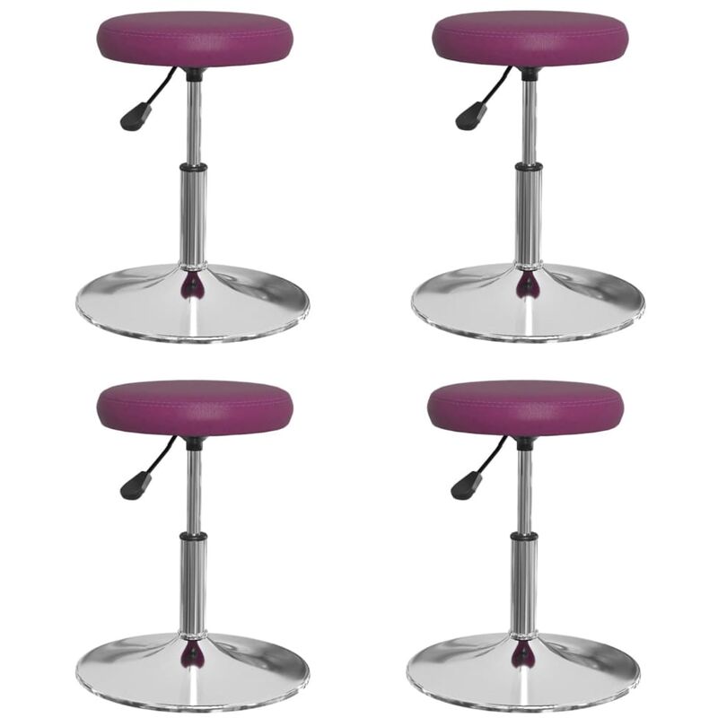 

Sillas de comedor 4 unidades cuero sintético morado