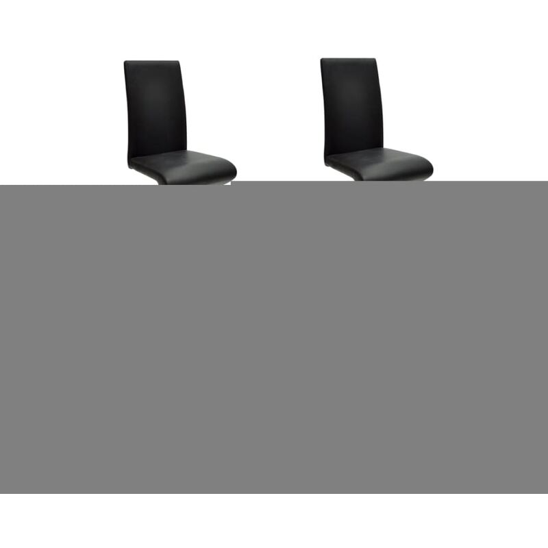 

Sillas de comedor 4 unidades cuero sintético negro