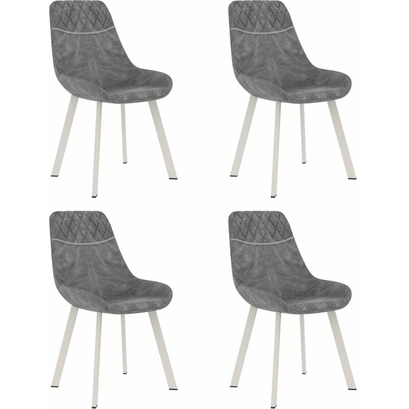 

Sillas de comedor 4 unidades cuero sintético negro