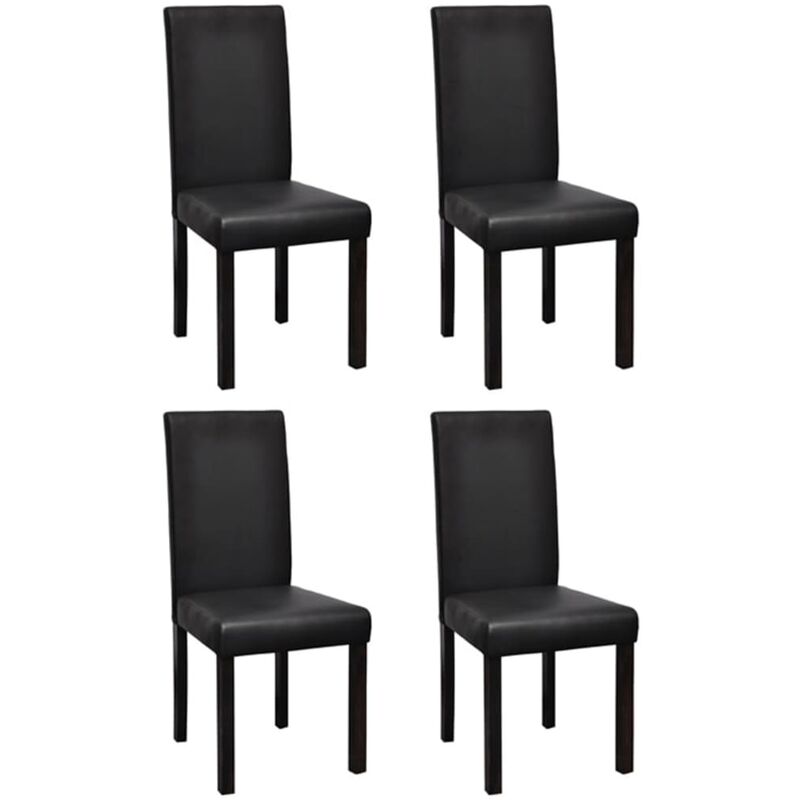

Sillas de comedor 4 unidades cuero sintético negro
