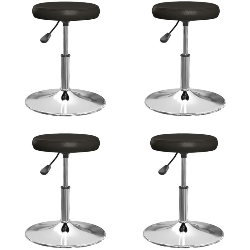 

Sillas de comedor 4 unidades cuero sintético negro