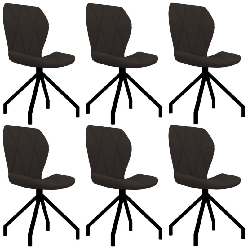

Sillas de Comedor Cuero Sintético 6 Unidades Marrón - Marrón - Vidaxl