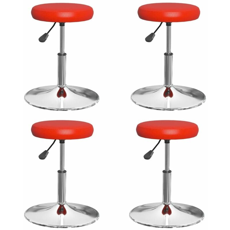 

Sillas de comedor 4 unidades cuero sintético rojo
