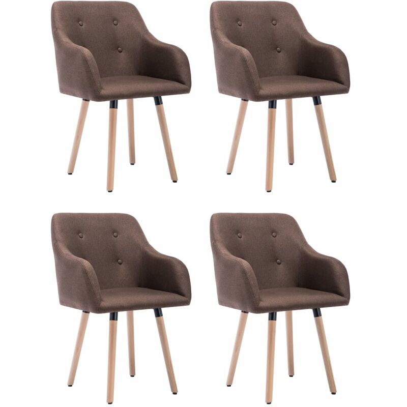 

Sillas de comedor 4 unidades de tela gris taupe