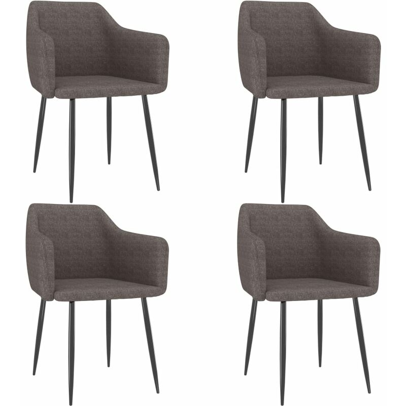 

Sillas de comedor 4 unidades de tela gris taupe