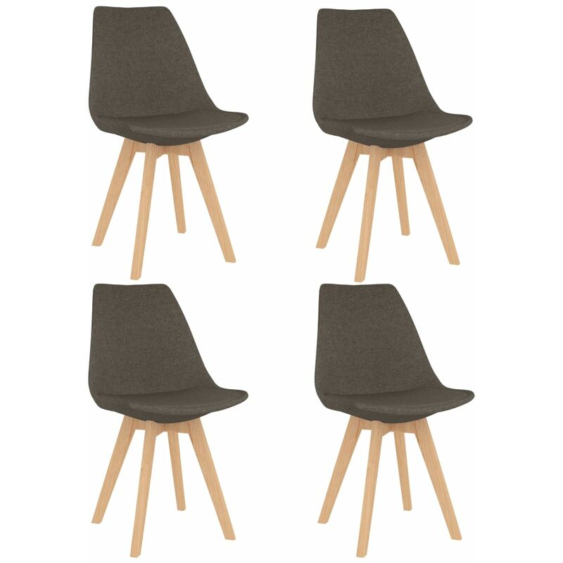 

vidaXL Sillas de Comedor de Tela 4 Unidades Gris Taupe - Gris Topo