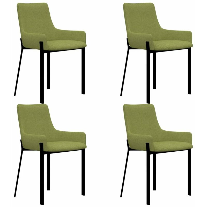 

Sillas de comedor 4 unidades de tela verde