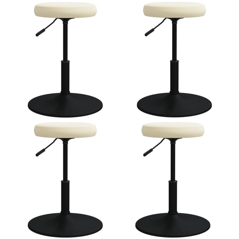 

Sillas de comedor 4 unidades de terciopelo crema