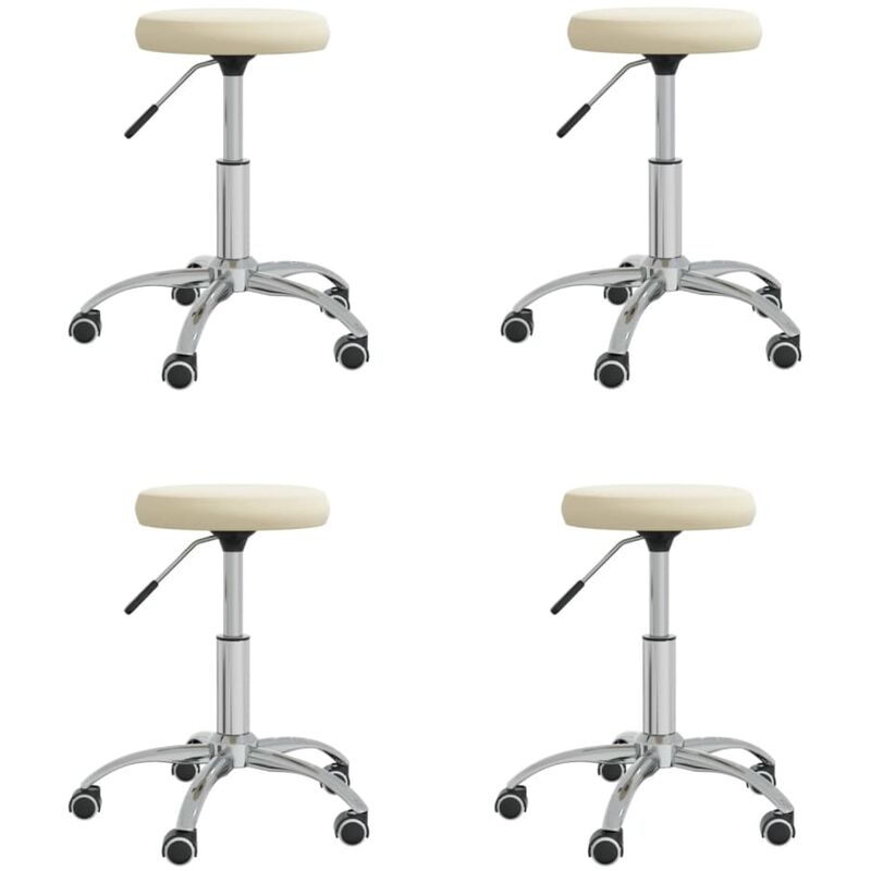 

Sillas de comedor 4 unidades de terciopelo crema